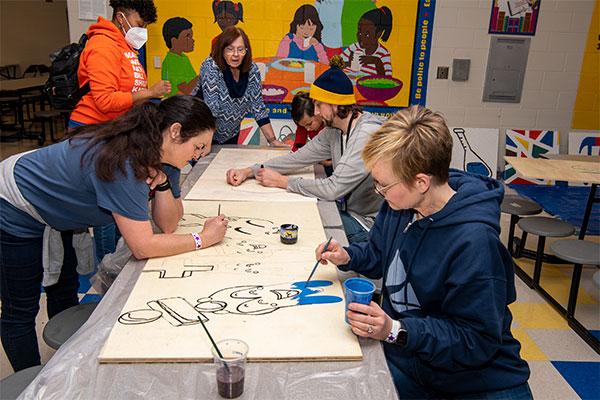 group painting