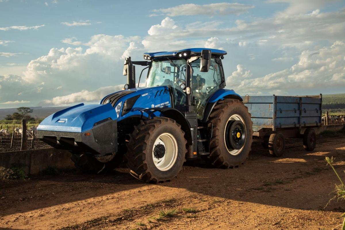 Blue tractor