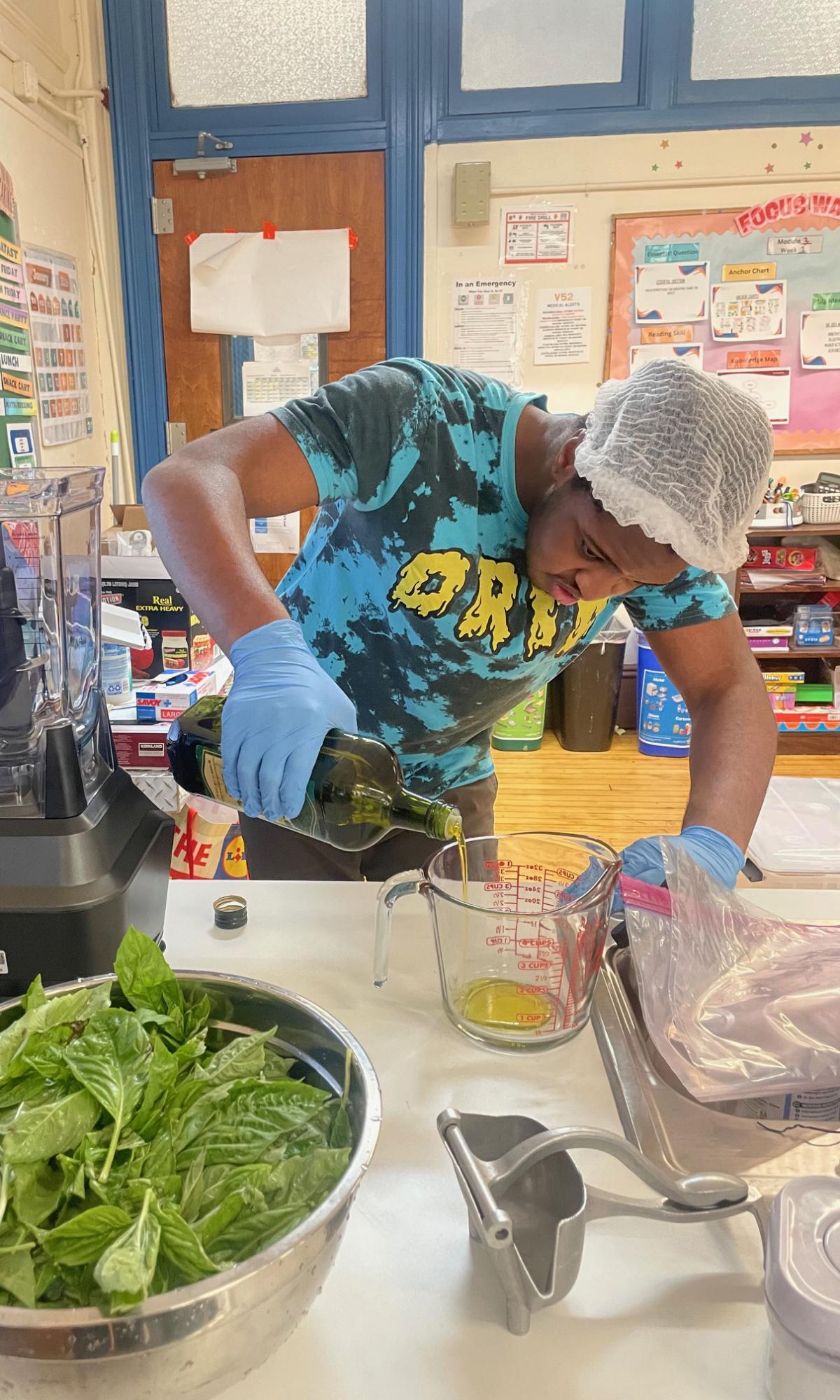 person working in a kitchen