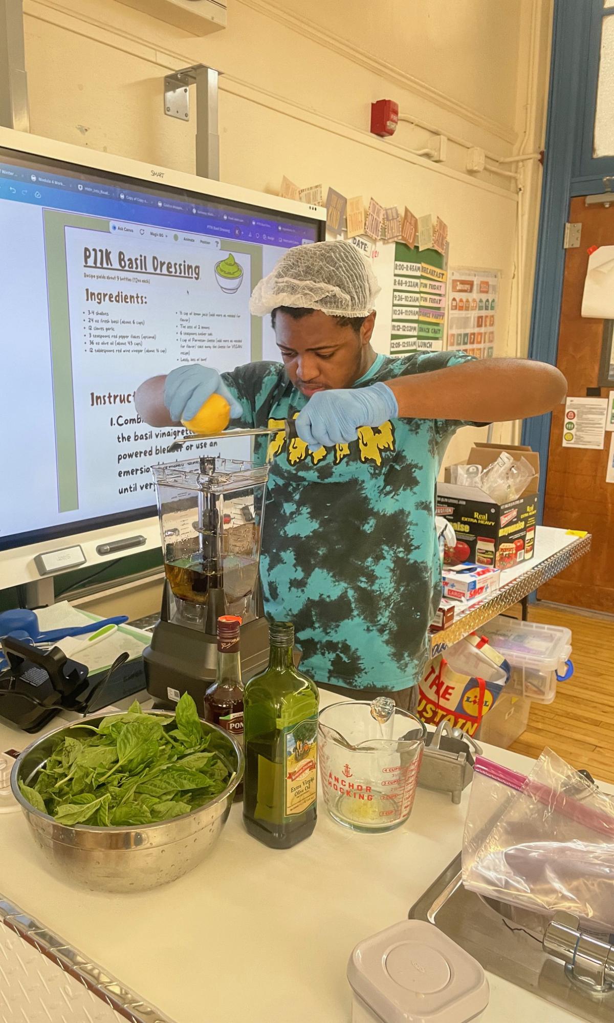 person working in a kitchen