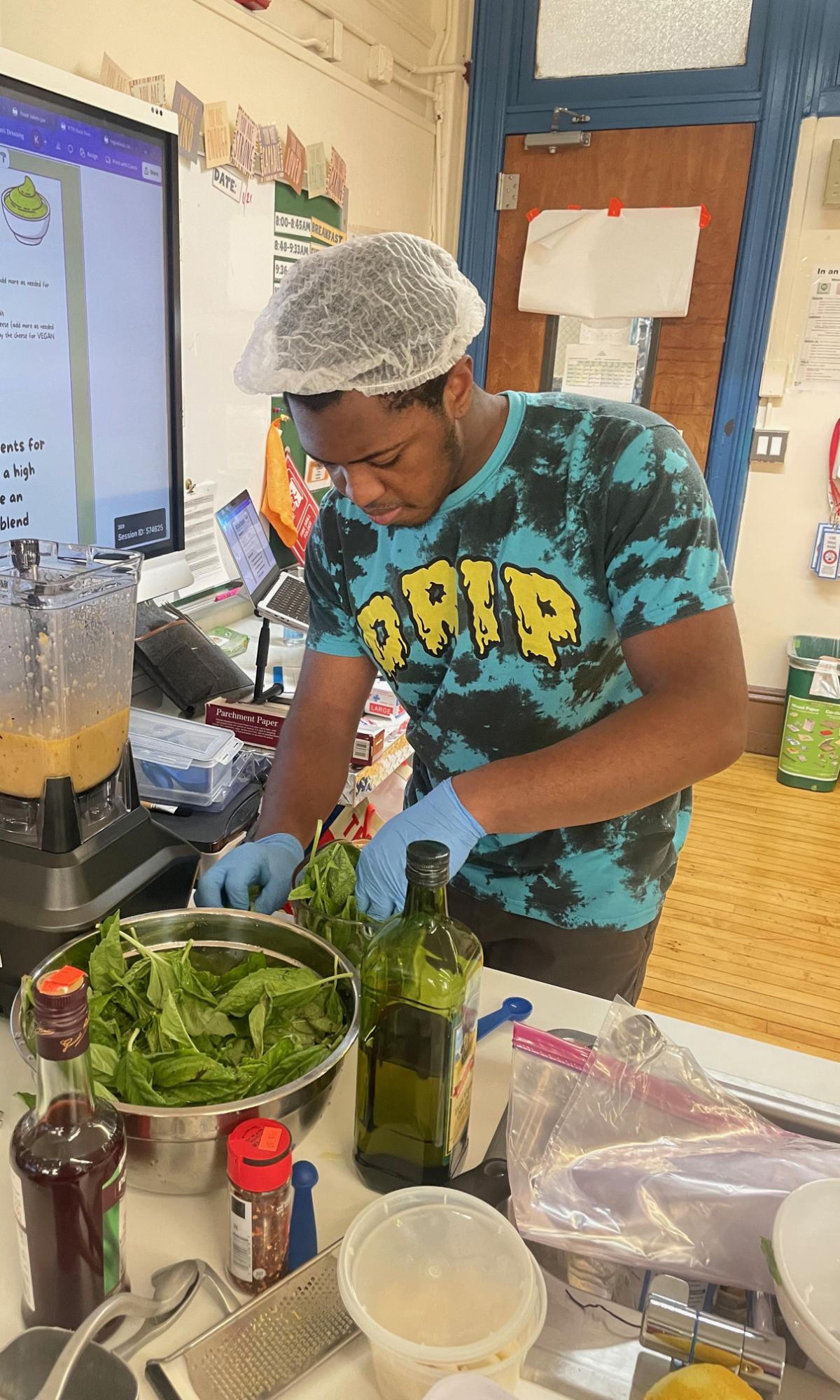 person working in a kitchen