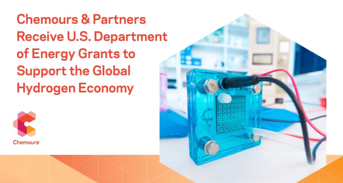 Chemours & Partners Receive U.S. Department of Energy Grants to Support the Global Hydrogen Economy