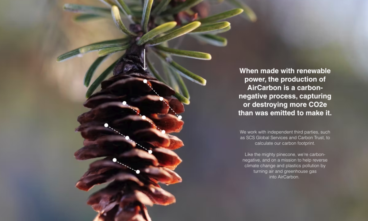 AirCarbon® is a carbon negative process