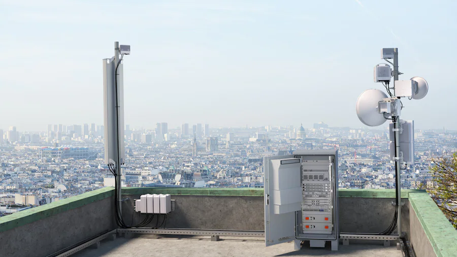 Electrical equipment on a roof 