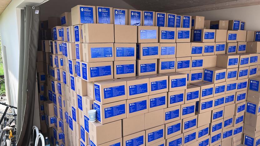 Boxes stacked up on top of each other