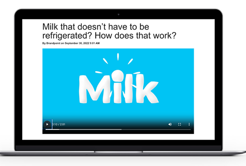"Milk" on a laptop computer screen