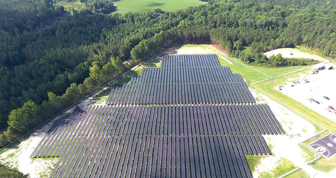 The solar array at Cummins’ Rocky Mount, N.C., engine plant is now operational. solar array at Cummins’ Rocky Mount, N.C. engine plant