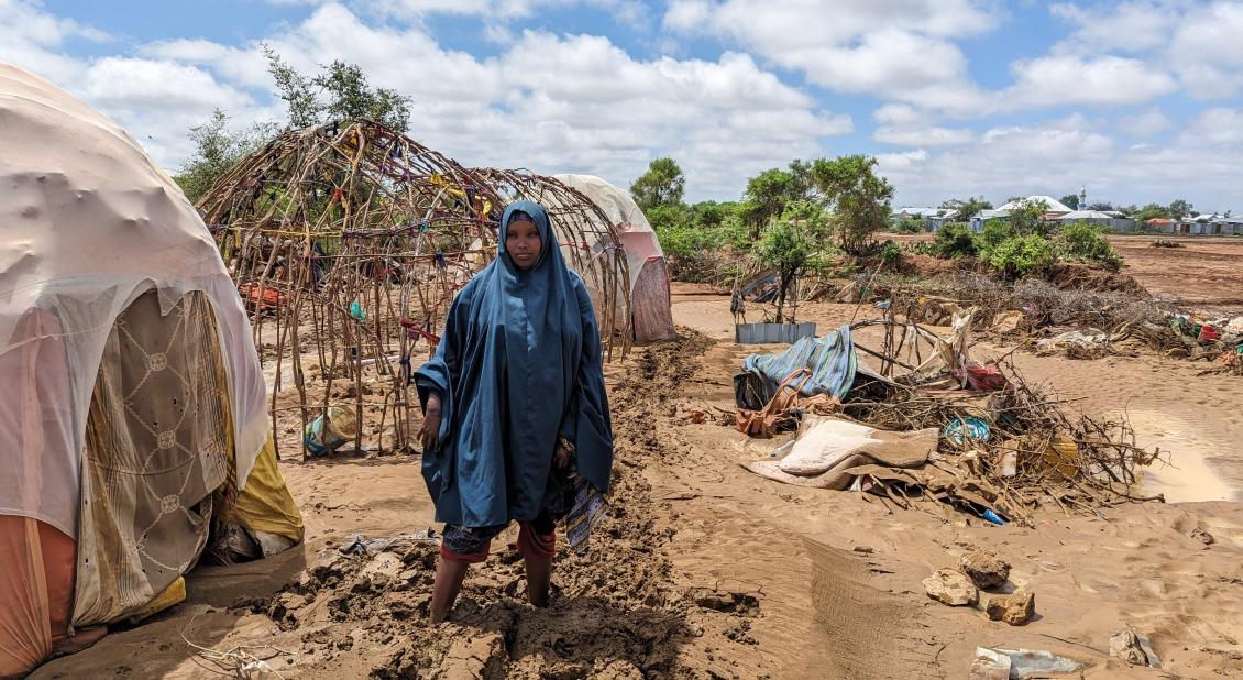 Khadijo Ali Mohamed saw her family's belongings washed away by floods.
