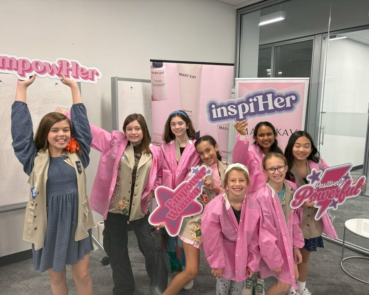 group of girl scouts