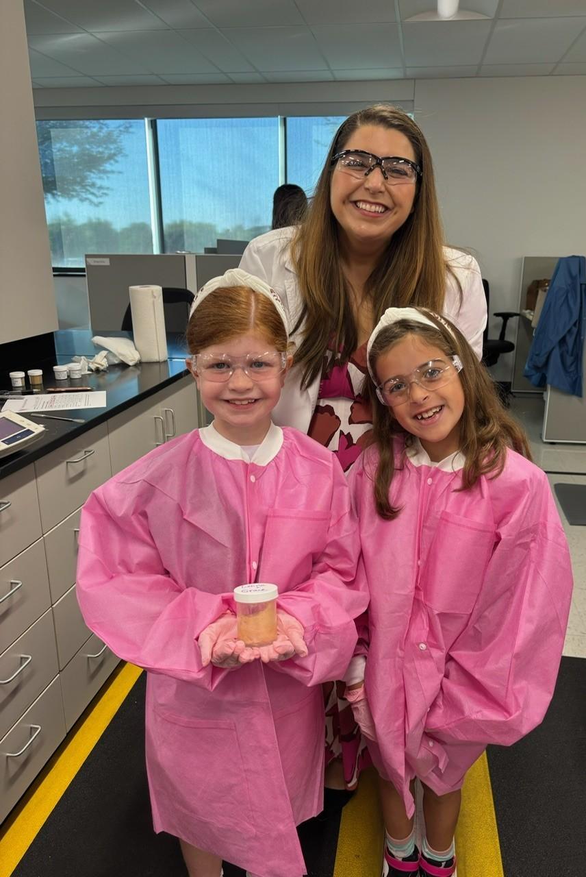 girl scouts with adult