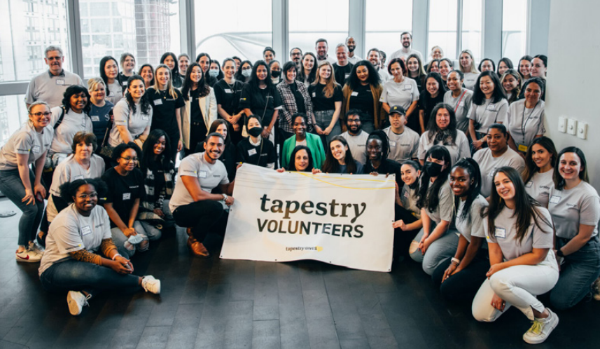 Group photo of volunteers at Tapestry