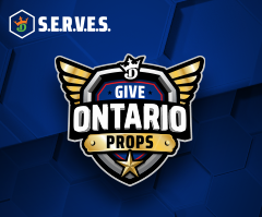 Give Ontario Props logo and DraftKings S.E.R.V.E.S. logo 