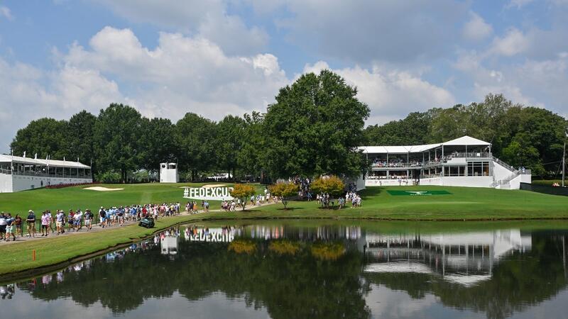 Image courtesy of TOUR Championship Aerial view of a golf tournament.