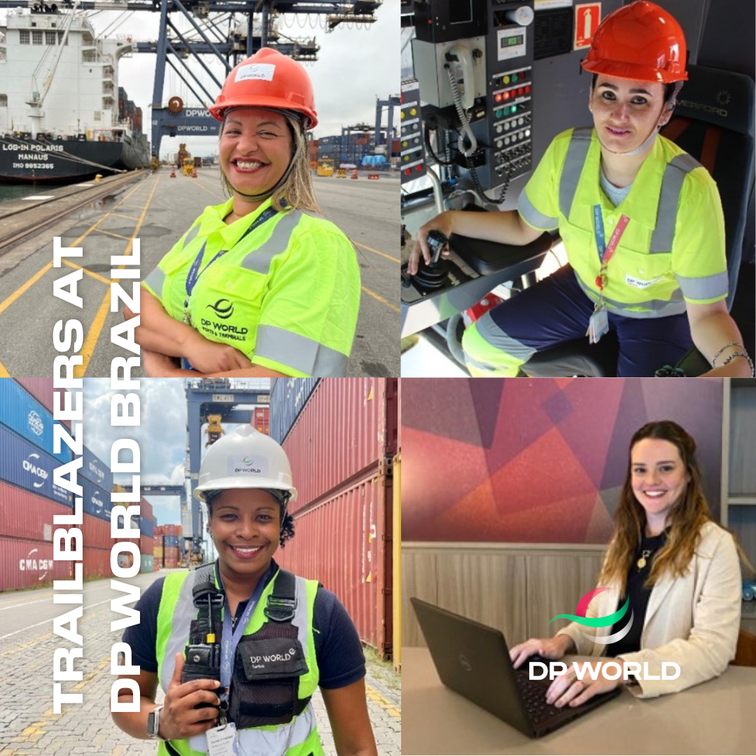 Collage of four people doing different jobs. Some wearing hard hats and high-vis shirts.