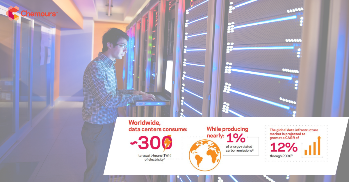 person in data center