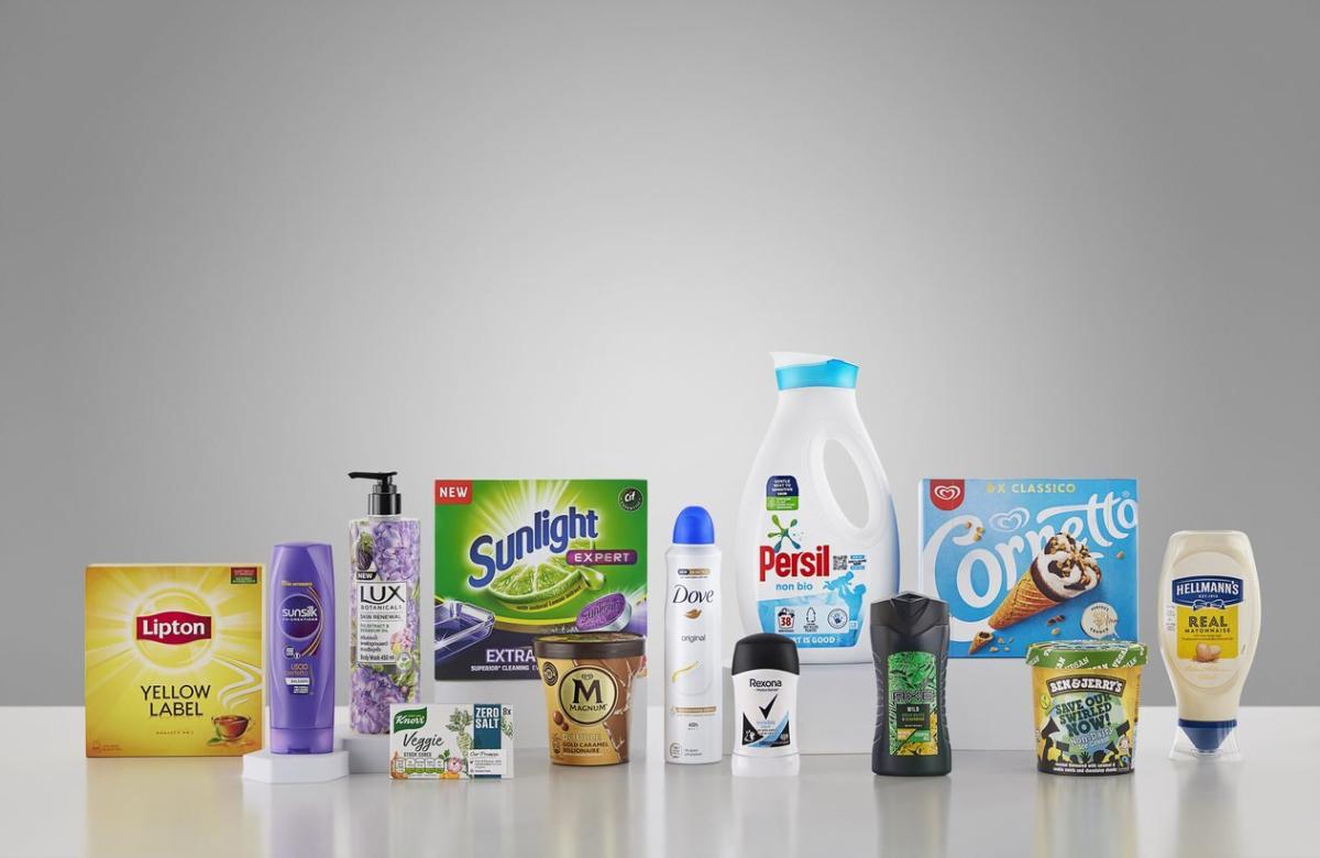 Collection of Unilever products