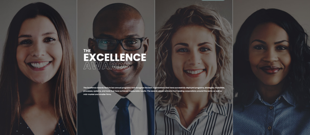 Four people's headshots with the text "The Excellence Awards"