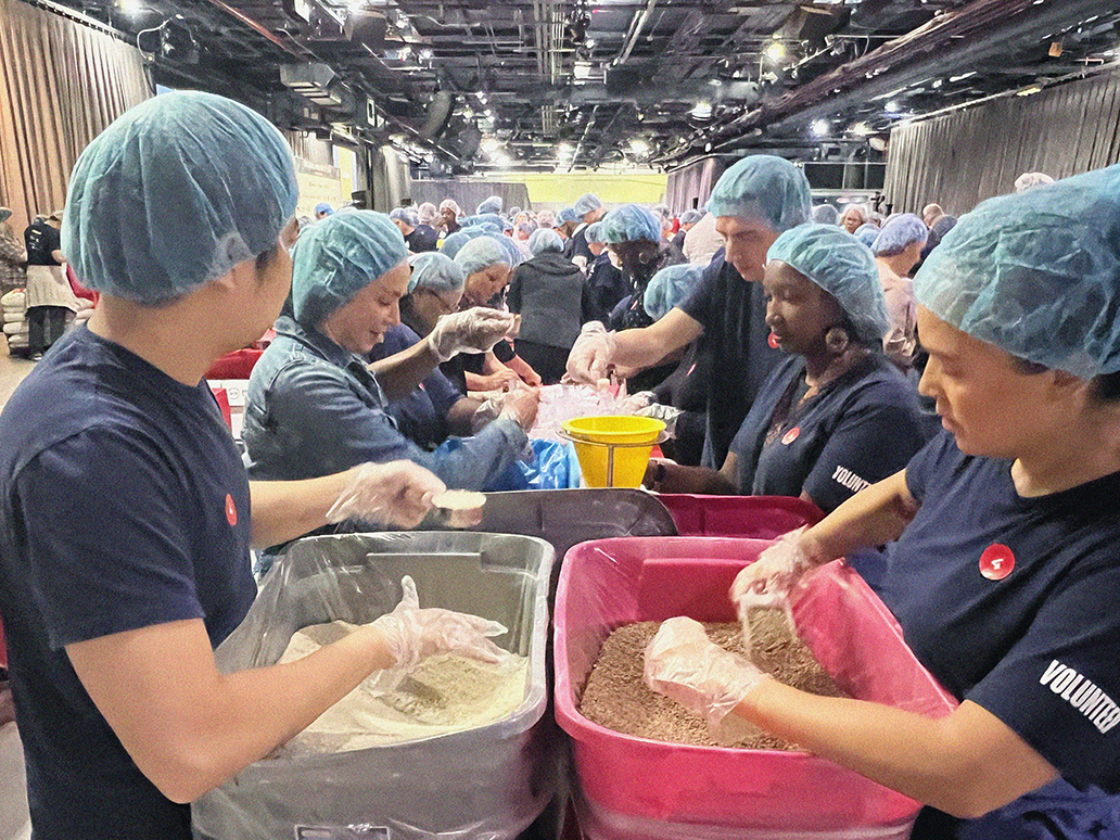 Volunteers at work