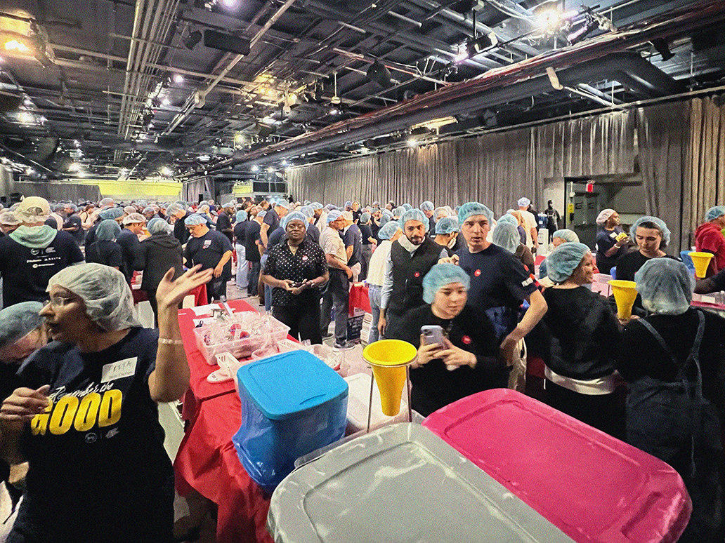 Volunteers at work