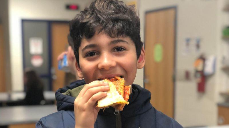 Student eating