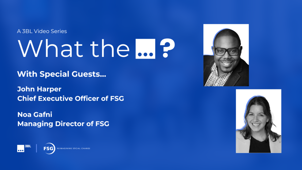 What the ...? With Special Guests... John Harper, Cheif Executive Officer of FSG. Noa Gafni, Managing Director of FSG