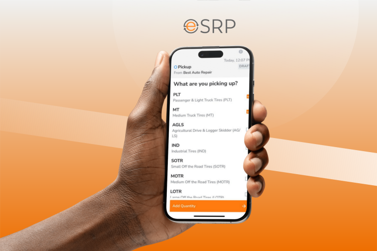 Person holding phone with app