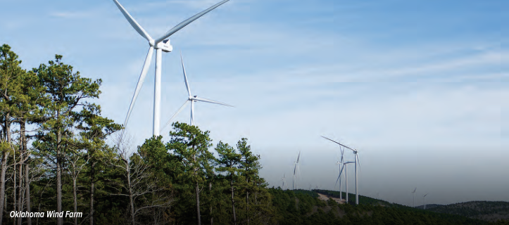 Wind turbines in Oklahoma
