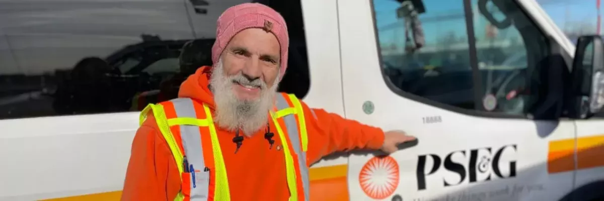 Paul Manzi in front of his truck