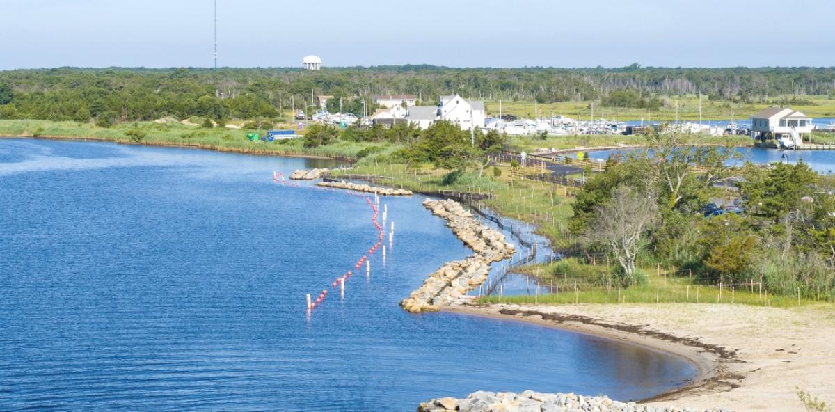 ©PHOTO COURTESY OF OSPREY PERSPECTIVES WSP served as the construction manager through completion of the construction phase for the restoration of Berkeley Island County Park in New Jersey, which was devastated by Hurricane Sandy.