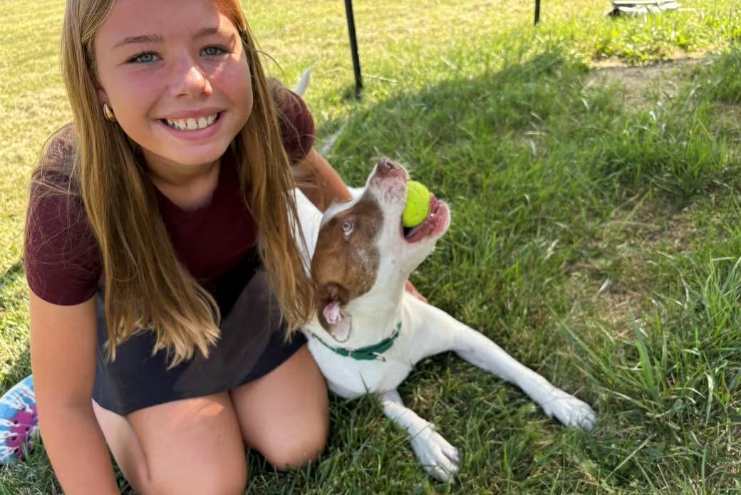 Image courtesy of ASPCA Leah with dog