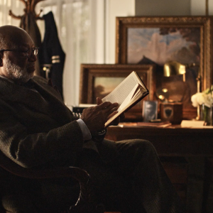 Person reading a book