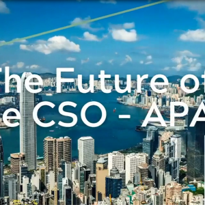Acre logo and "The Future of the CSO-APAC Episode 2" Over an aerial view of a river-side city.