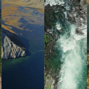 Collage of different types of water on Earth