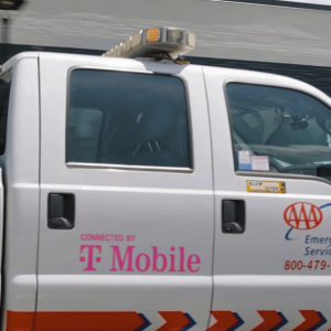 AAA truck with T-Mobile branding