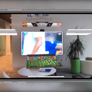 Above: 5G-enabled use cases, supported by spatial computing and 4K live streaming, could transform future workspaces. Above is just one example provided by Eyecandylab, participant in Ericsson’s 5G start-up program.  