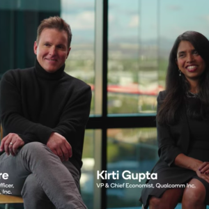 Don McGuire and Kirti Gupta sitting down for an interview