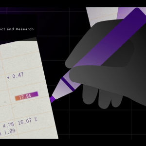 human hand highlighting data with a marker