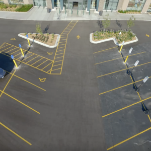 Parking lot of DICK'S Sporting Goods.