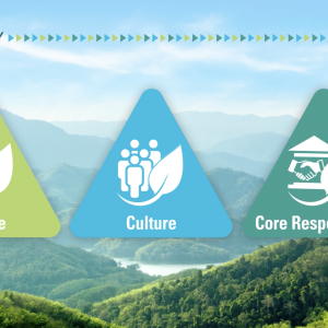 Depiction of Flowserve's ESG Strategy: Climate, Culture, Core Responsibilities