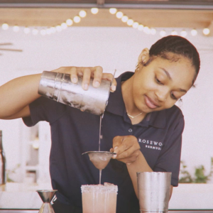 Bartender pouring a drink