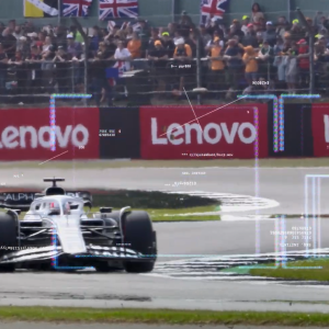 A F1 race in progress.