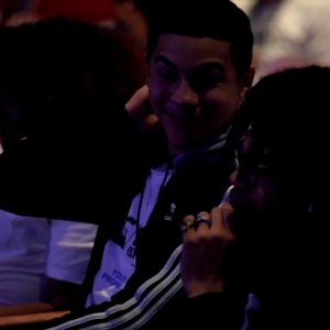 Smiling audience