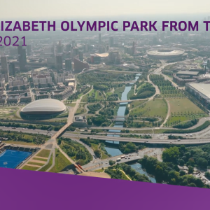 Aerial view of Queen Elizabeth Park.