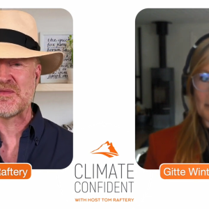 Tom and Gitte in a virtual meeting.