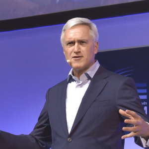 A speaker at the Consumer Goods Forum Global Summit