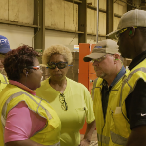 A group of people stood together