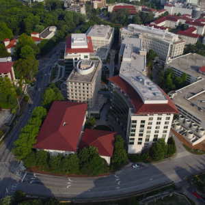 Birds-eye view of buildings