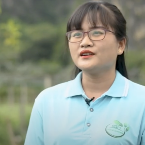 woman being interviewed