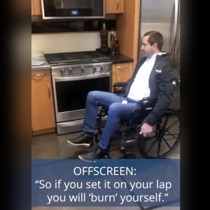 "So if you set it on your lap, you'll 'burn' yourself."