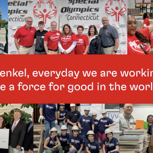 Collage of photo's of people volunteering 